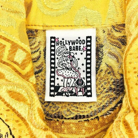 Vintage 90s Hollywood Babe Gold Medusa Faces Medallion Skirt Set Pageant Wear - Picture 7 of 9